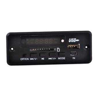 1.0" LED Car MP3 Player Module w/ FM/ USB/Mini USB/SD/Remote Controller(Black )(12V)  
