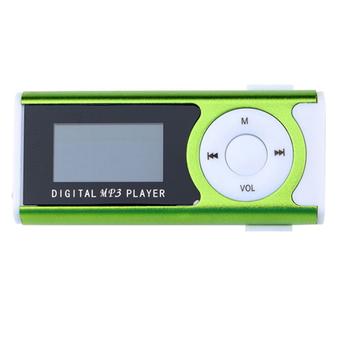 1.3?Ç¥ USB Clip LCD Screen MP3 Player 16GB Micro SD TF (Green)  