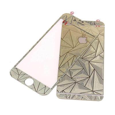 1 Price Tempered Glass Screen Protector Diamond Gold for iPhone 6/6s