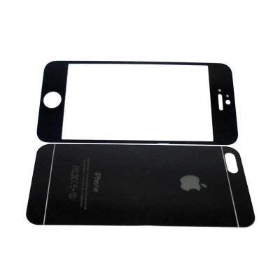 1 Price The Kingtech Mirror 2 in 1 Black Tempered Glass for Iphone 4