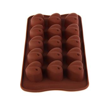 15 Cup Heart Shaped Silicone Bakeware Mold Ice Chocolate Jello Mold Maker  