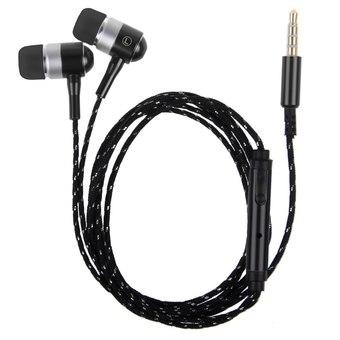 3.5mm Jack In-Ear Earbuds Earphone Headset Headphone with mic For iPhone Samsung Black (Intl)  