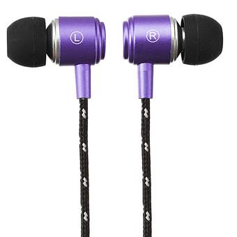 3.5mm Super Bass Stereo Headphone Earphone Headset Purple (Intl)  