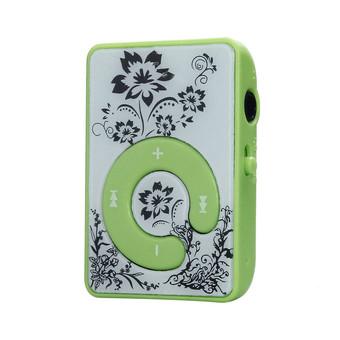 32GB Mini Clip Flower Patterm MP3 Player (Green) (Intl)  