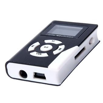 32GB Mini USB Clip MP3 Player LCD Screen Support Micro SD TF Card (Black)  
