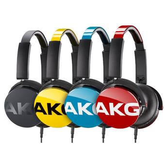 AKG Y50 Professional 3D Foldable On-Ear Headphone compatible Android wth Mic. (Black)  