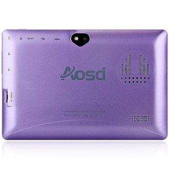 AOSD Q88S Android 4.4 Tablet PC ATM7021 Dual Core 1.3GHz WVGA Screen Dual Cameras 4GB ROM (Violet/ Black)  