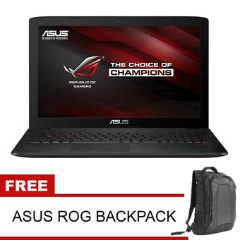 ASUS ROG GL552VX-DM044T - RAM 4GB - Intel Core i7-6700HQ - GTX950-2GB - 15.6"FHD - Windows 10 - Hitam + Gratis Backpack  