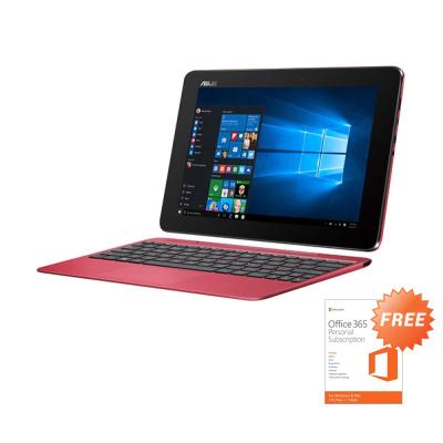 ASUS Transformer Book T100HA-FU015T Rouge Pink Laptop 2 in 1 [10"/Quad Core/64GB/Win 10] + Office 365 Personal