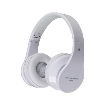 AT-BT809 Foldable Wireless Bluetooth Stereo Headphone Headset with Mic / FM / TF Card (White)  