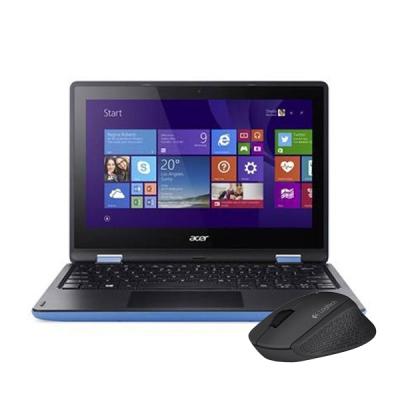Acer Aspire R3-131T Laptop - Blue [11.6 Inch/ N3050/ 4 GB/ HD Display/ Touch] + Free Wireless Mouse Logitech M280 Hitam