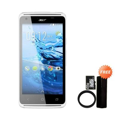 Acer Liquid Z410 White Smartphone [2 GB/16 GB] + Gratis Powerbank Advance 3200 mAh + Elastic Ring Bumper + MicroSDHC 8 GB Class