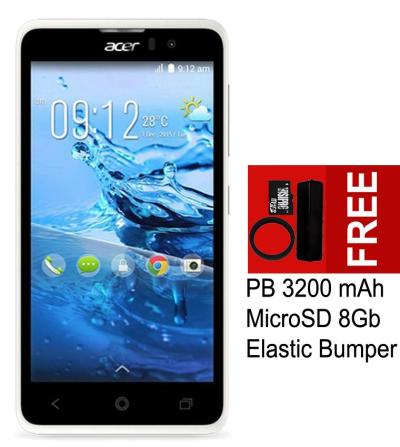 Acer Liquid Z520 + Gratis Powerbank Advance 3200 mAh + Elastic Ring Bumper + MicroSDHC 8Gb Class 6