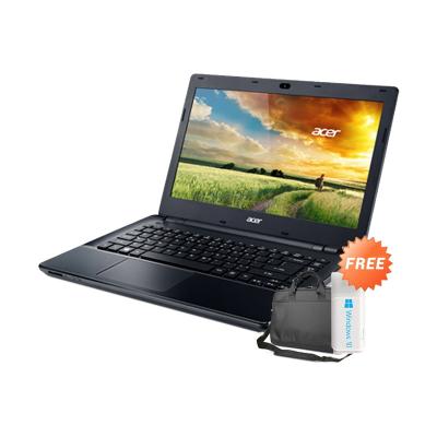 Acer VideoWork Aspire E5-471G-39EP Black Laptop [Windows 8 Original] + Tas Laptop + Voucher Hotel 170rb + USB Self Upgrade Wind