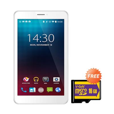 Advan Vandroid X7 White Tablet [8 GB] + Kartu Memori