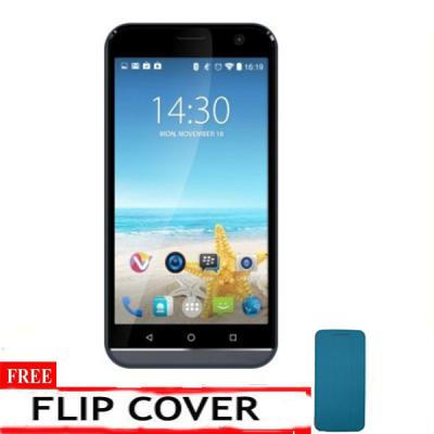 Advan osmo s50f Smartphone + Flip Cover Biru