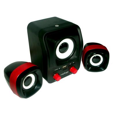 Advance Speaker USB Duo-300 - Hitam/Merah