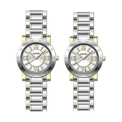Aigner Cortina Silver Stainless Bracelet Jam Tangan Couple