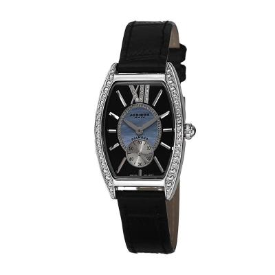 Akribos XXIV Swiss Diamond Black Jam Tangan wanita