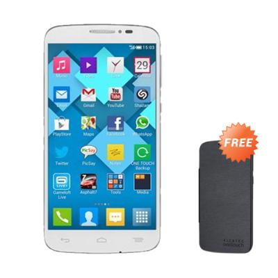 Alcatel C7 Pop White Smartphone + Flip Cover