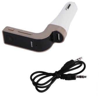 Allwin Wireless Hands-free Bluetooth FM Transmitter Car Charger Kit MP3 Player USB Gold (Intl)  
