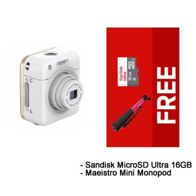 Altek Cubic Gold Smart Mini Wireless Camera (Camera + Ultra 16Gb + Mini Monopod Pink)