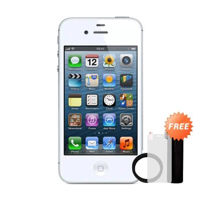 Apple iPhone 4s Putih Smartphone [32GB/Grade A] + Powerbank Advance 3200 mAh + Elastic Ring Bumper + Tempered Glass