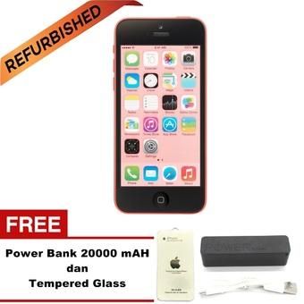 Apple iPhone 5C - 16 GB - Pink - Grade A + Gratis Tempered Glass - Power Bank 20000mAH  