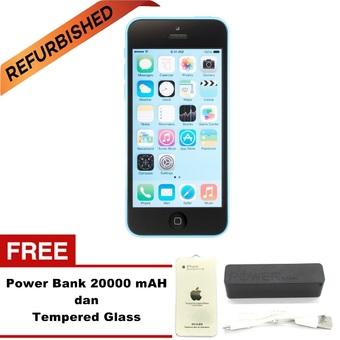 Apple iPhone 5C - 32 GB - Biru - Grade A + Gratis Tempered Glass - Power Bank 20000mAH  