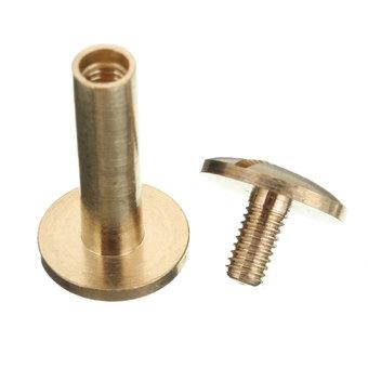 Arc Solid Brass Button Stud Screw Nail Screwback Leather Rivet Belt 15mm (Intl)  