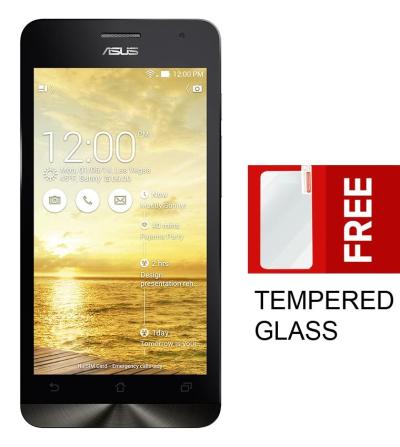 Asus - Zenfone 4C ZC451CG - 1GB/8GB - Hitam + Bonus Tempered Glass
