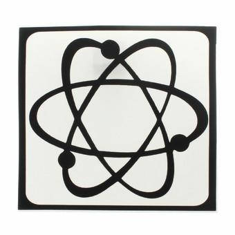 Atom Nucleus Sticker Decal For Apple Laptop Air/Pro 3/15/17" (Black)  