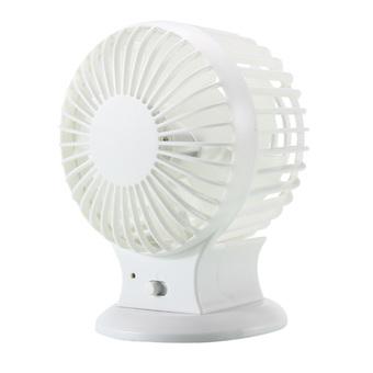 Attractive Portable Charging USB Mini Cool Cooler Fan Double Leaf (White) (Intl)  