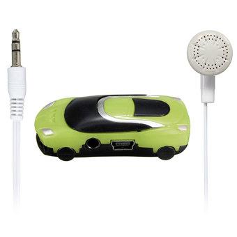 Audew Mini Car Shape MP3 Music Player With Bundle USB and Earphone Hole Green (Intl)  