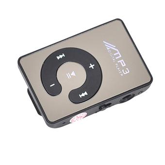 Audio C-Logo MP3 Player TF card with Small Clip Silver - Hitam  