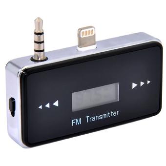 Audio FM Transmitter 3.5mm Jack Plug Handsfree for iPhone 5/5s/5c - Hitam  