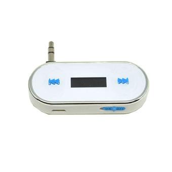 Audio FM Transmitter 3.5mm Jack Plug for Smartphone - Putih  