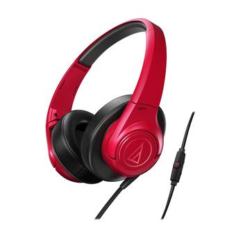 Audio-Technica ATH-AX3iS/RD Over-ear Headphones for Smartphones ATHAX3iS Red  