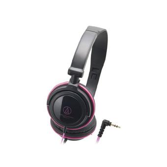 Audio Technica ATH-SJ11BPK Pink Slim Folding Design Portable HEADPHONES ATHSJ11  