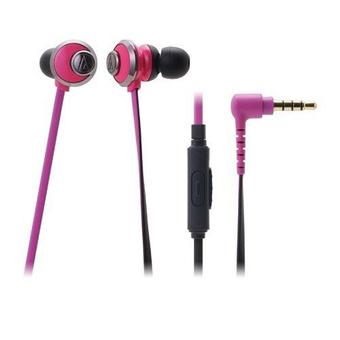 Audio-technica ATH-CKF77iS/PK Earset Earphones For Smartphones ATHCKF77 Pink  