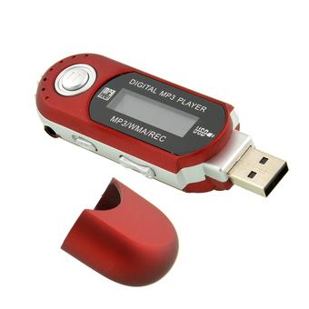 Aukey 8GB Flash Drive USB Backlit LCD FM Radio WMA MP3 Player (Red)  