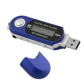 Aukey 8GB USB LCD Screen FM Radio MP3 Digital Player (Blue)  