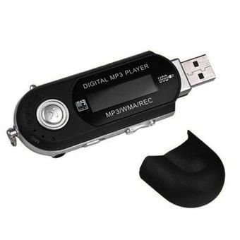 Aukey Slim LCD USB 32G TF Card MP3 FM Radio Earphone (Black)  