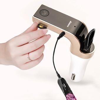Auto Car USB Charger Wireless Bluetooth MP3 Player FM Transmitter Gold (Intl)  