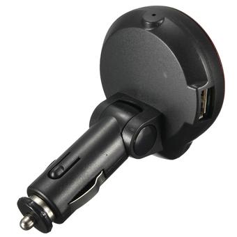 Autoleader Bluetooth Wireless Auto Car Speakerphone USB Stereo Headset Adapter Handsfree Red (Intl)  