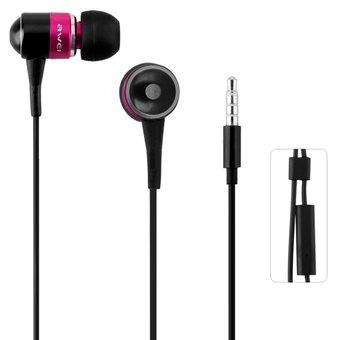 Awei ESQ3i Super Bass In-ear Earphone with 1.2m Cable Mic Next Song for Smartphone Tablet PC (Pink) (Intl)  