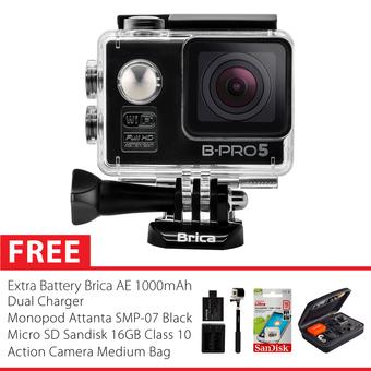 BRICA B-PRO 5 Alpha Edition Combo Extreme Full HD 1080p Wifi Action Camera - Hitam + Free Bonus Item  