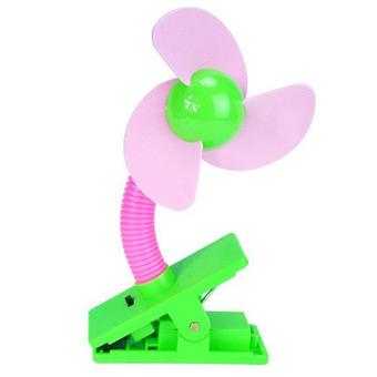 Baby Clip-on Mini Stroller Fan Cute Crib Cooling Fans (Pink)  