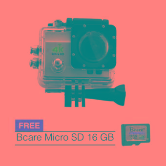 Bcare Action Camera - B-Cam X-3 WiFi - Ultra 4K - 16MP - Silver + Gratis Bcare SD Card 16 GB  
