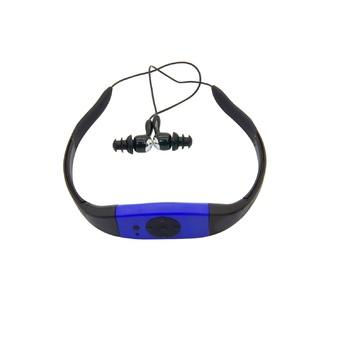 Best CT 4GB Sport Waterproof Rechargeable In-Ear Headphone MP3 Player w/ FM Radio for swimming - Hitam /Biru  